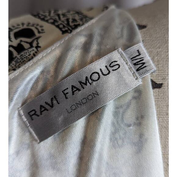 Ravi Famous London Sleeveless Crown Print Dress Black and White M - Picture 6 of 16